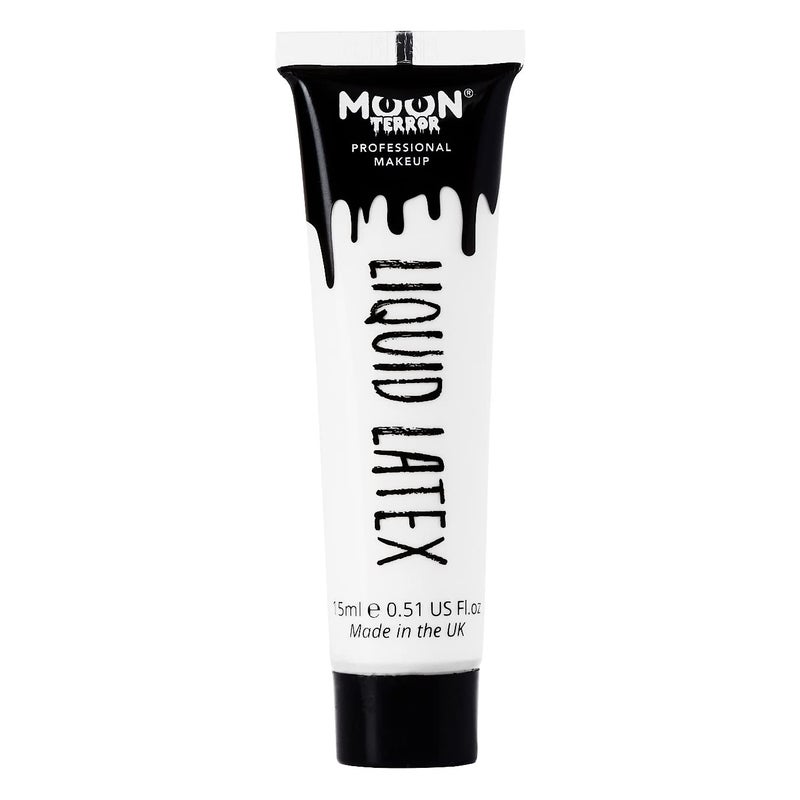 Moon Terror رعب القمر - لاتكس سائل برو FX - 0.50 أونصة سائلة - مكياج تأثيرات خاصة للهالوين، يعمل مع الدم المزيف وطلاء الوجه - مكياج تأثيرات خاصة - Image 1